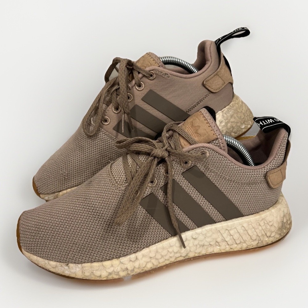 Adidas NMD R2 Sneakers Mens 8 Brown Fair Mesh Boost Athletic Shoes‎